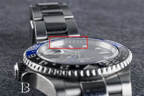 rolex gmt master serial number location